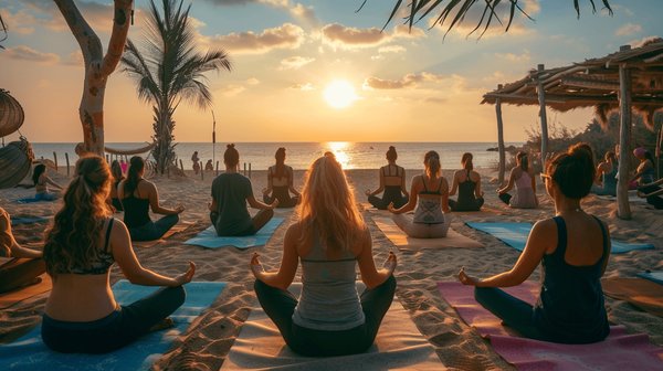 Quelles croisières proposent des séances de yoga sur la plage à chaque escale?